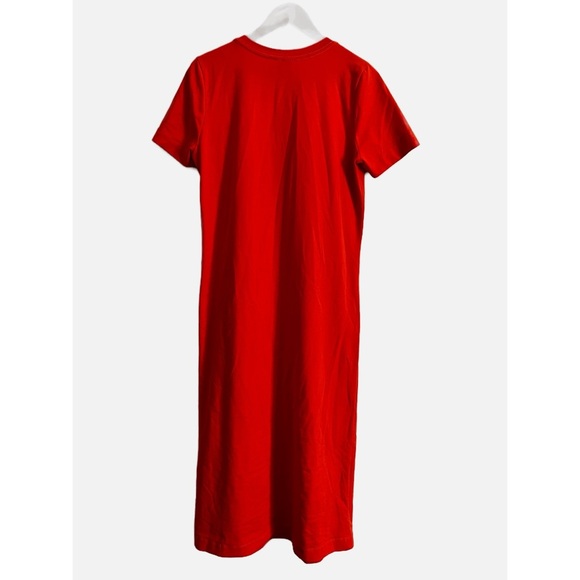 Tanya Taylor Mallorie Short Sleeve Floral Midi Dress Tiger Lily Orange Large - Picture 3 of 9